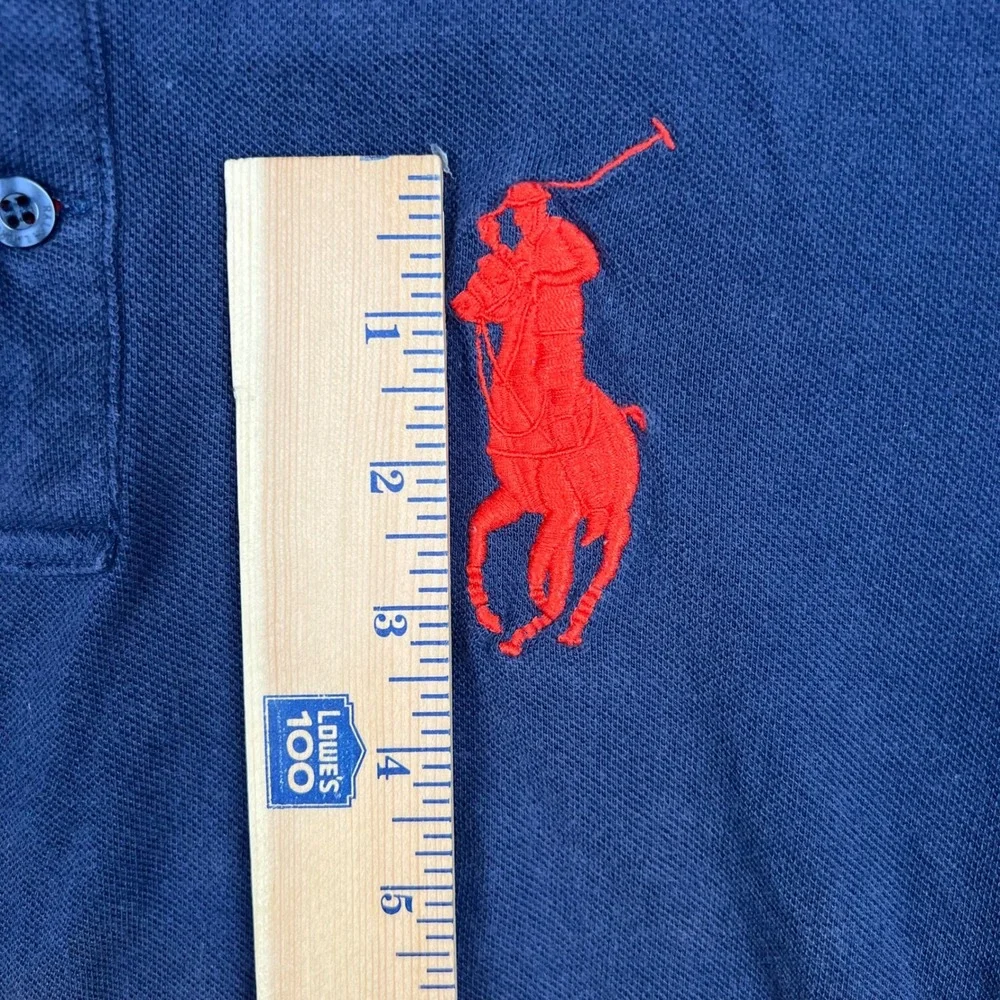Kids Ralph‎ Lauren Polo Shirt XL Blue Red White Colorblock Big Pony Logo